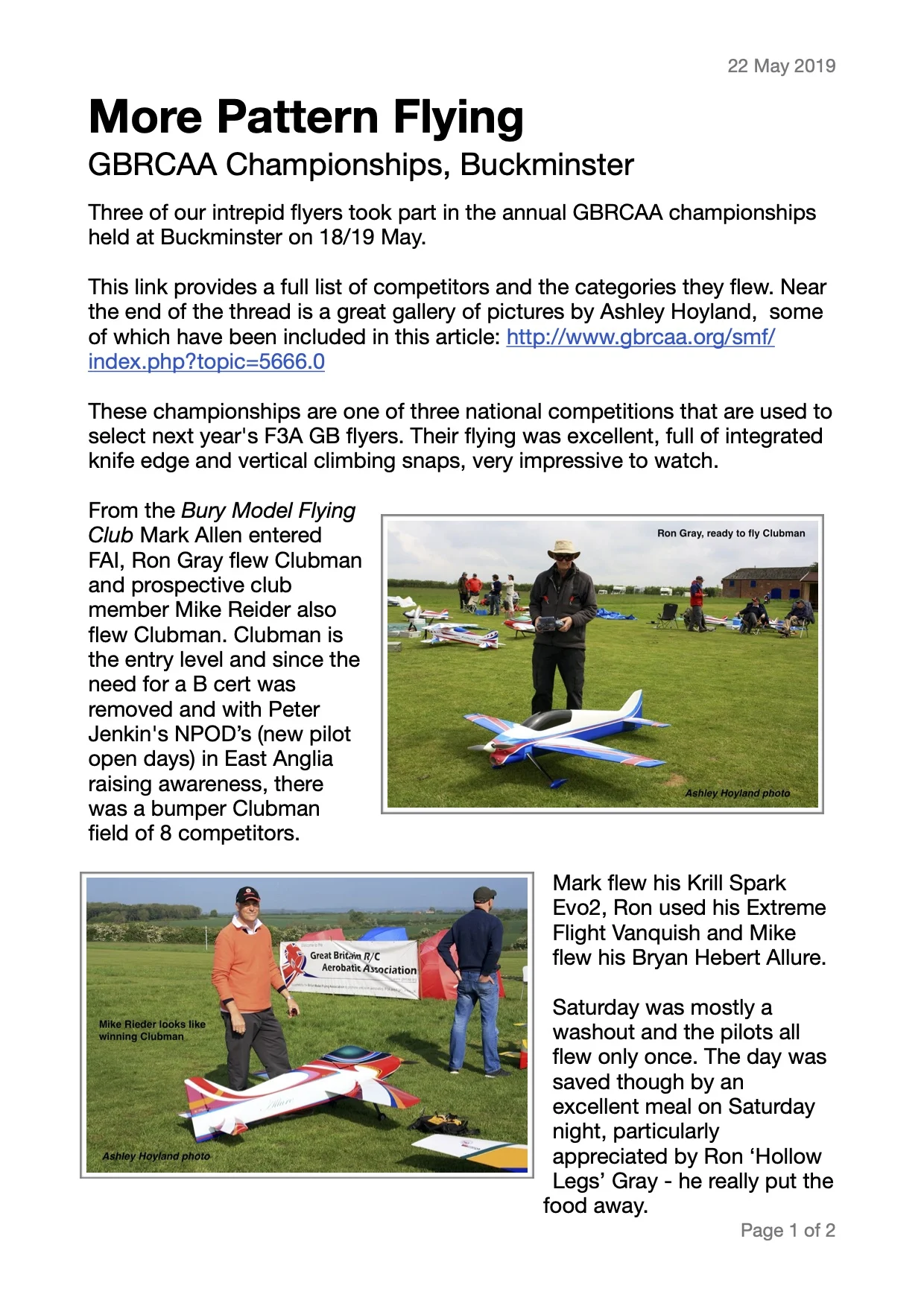GBRCAA Competition Photos Buckminster
