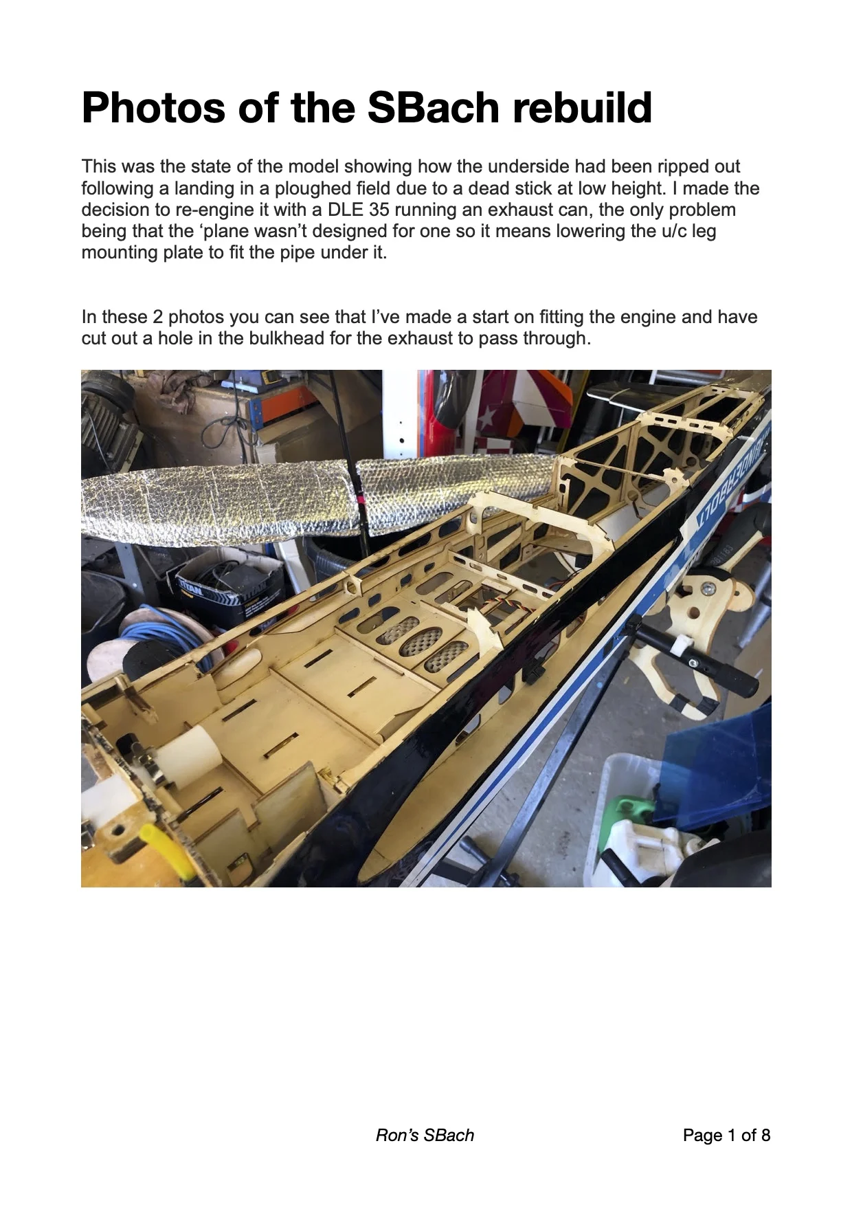 Ron G's SBach re-build, part 1
