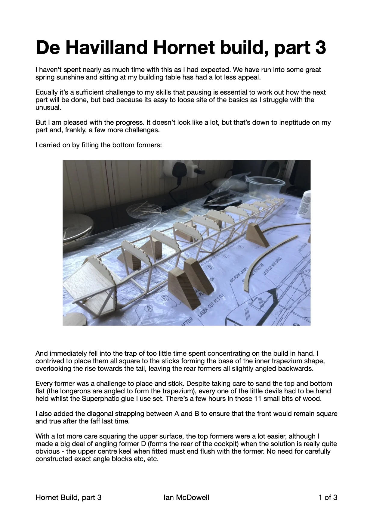 De havilland Hornet build 3