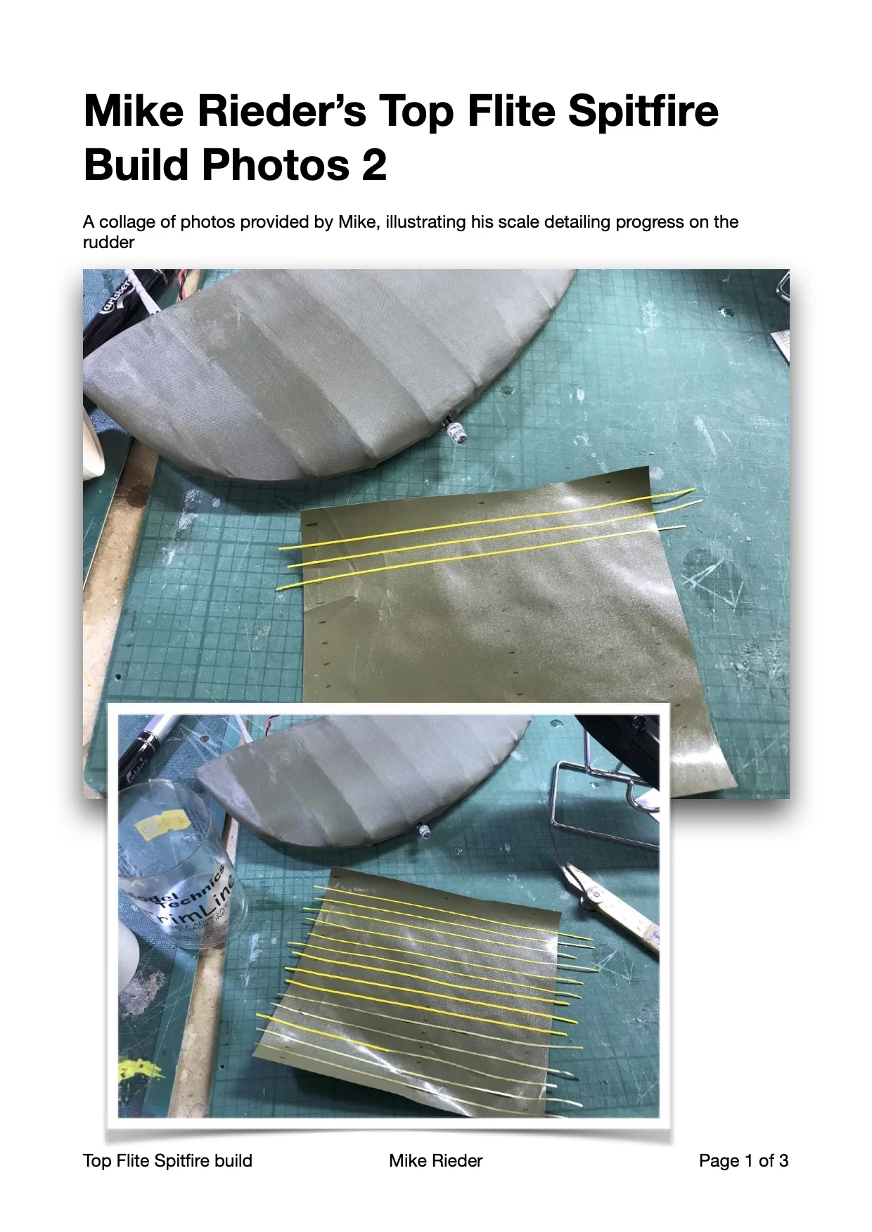 Mike Rieder Spitfire Rudder Detailing