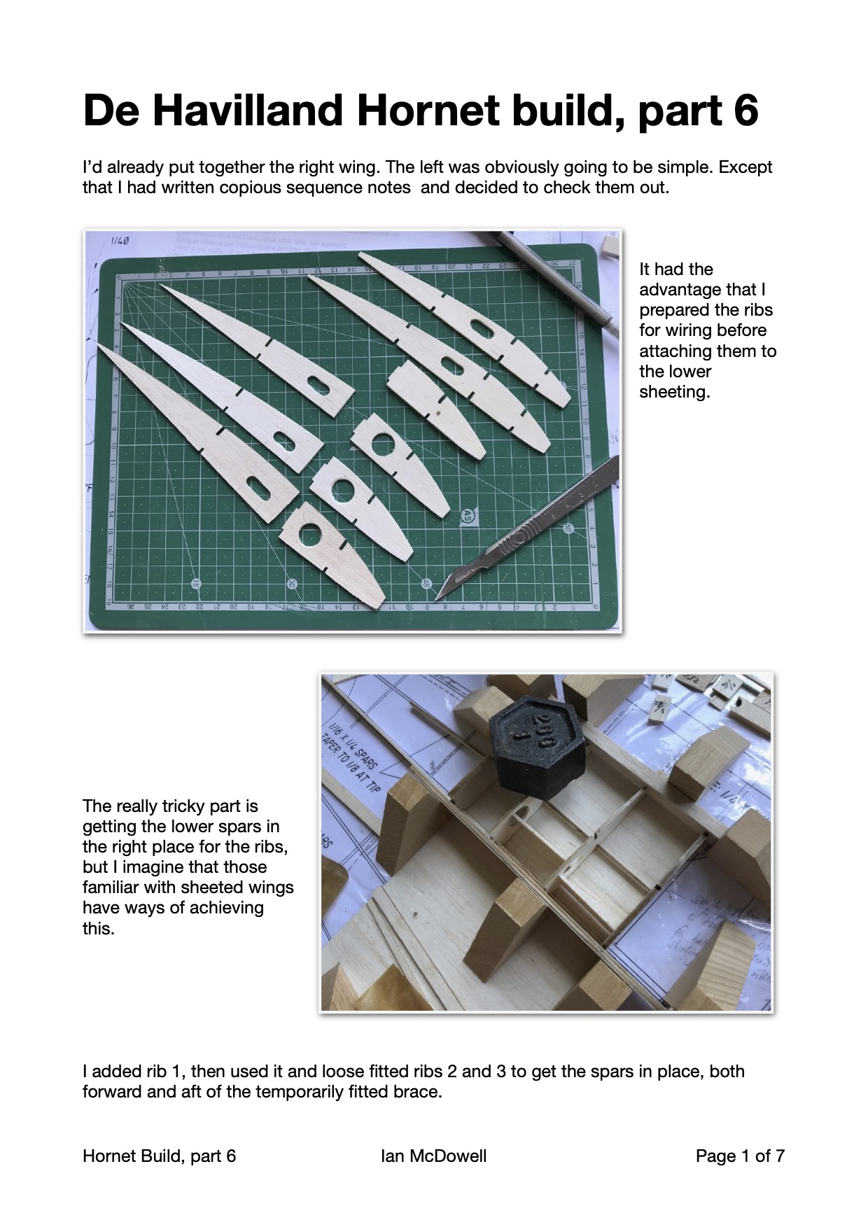 De havilland Hornet build 6
