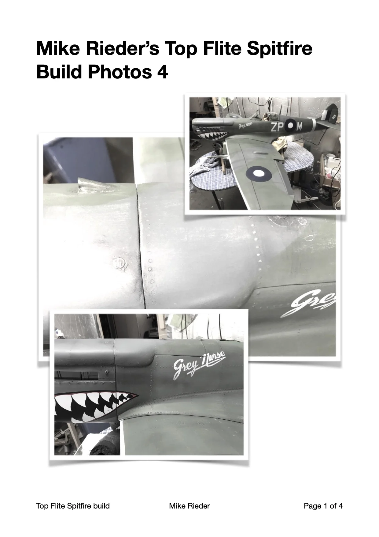 Mike Rieder’s Top Flite Spitfire Build Photos 4