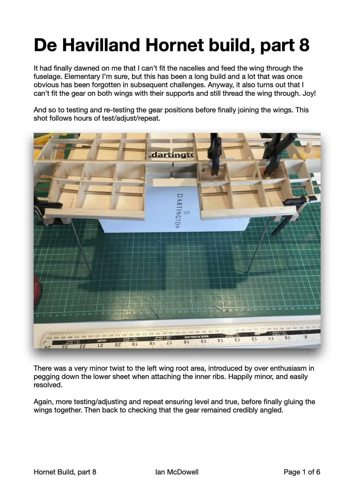 De havilland Hornet build 8