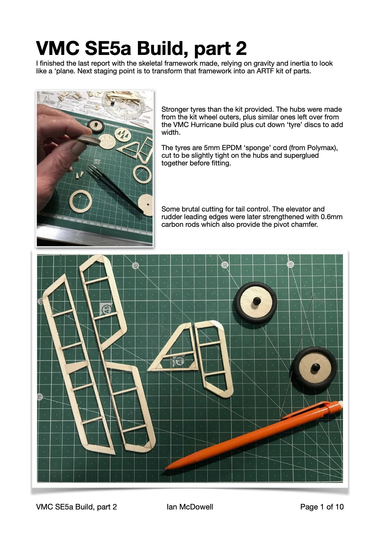 Ian McDowell, VMC Se5a build 2