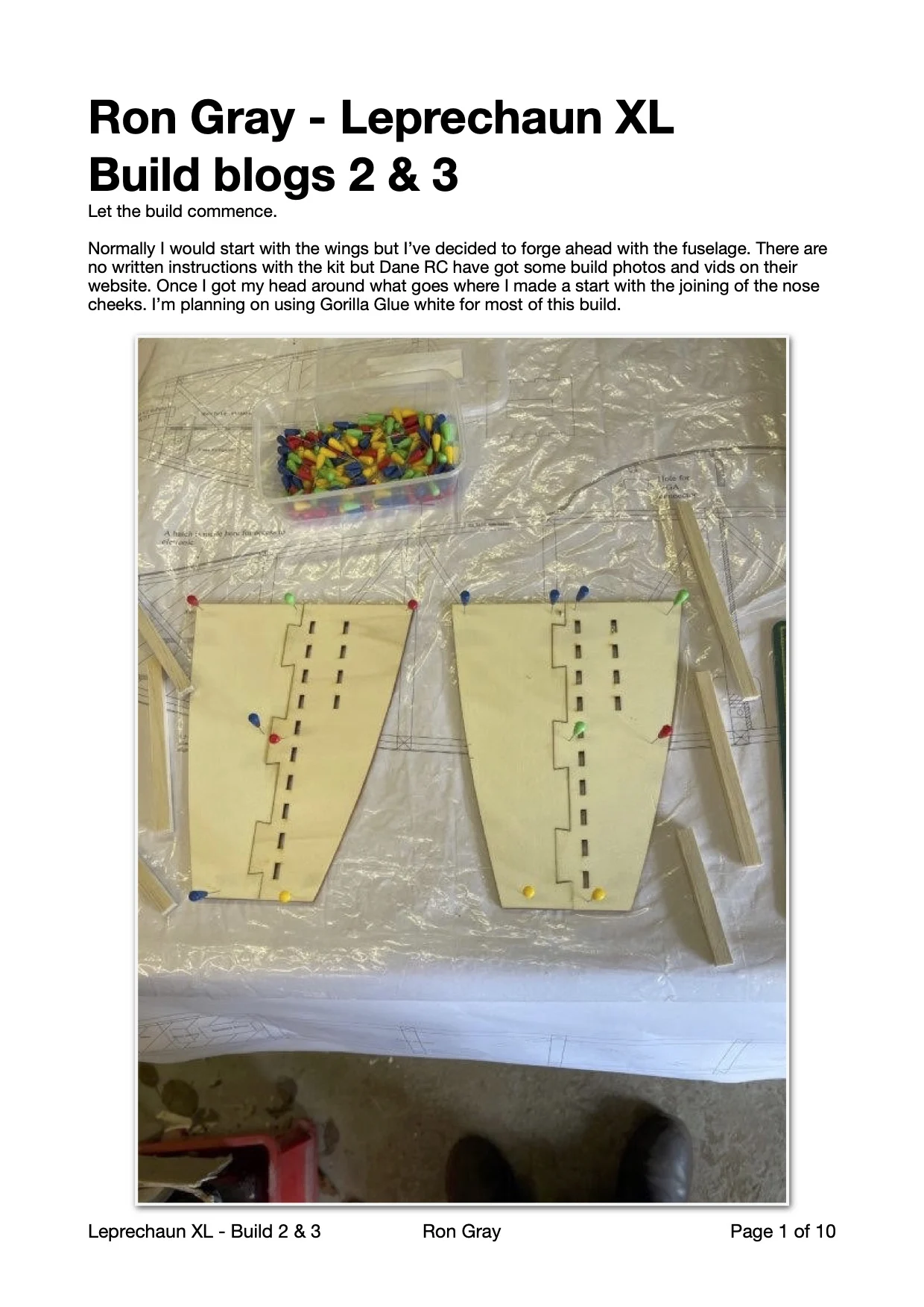 Ron Gray - Leprechaun XL - Build blogs 2 & 3