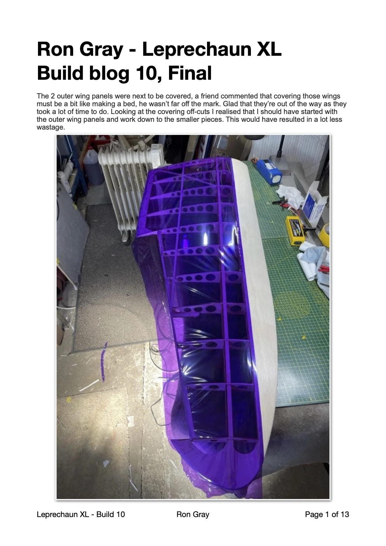 Ron Gray - Leprechaun XL - Build blog 10 Final
